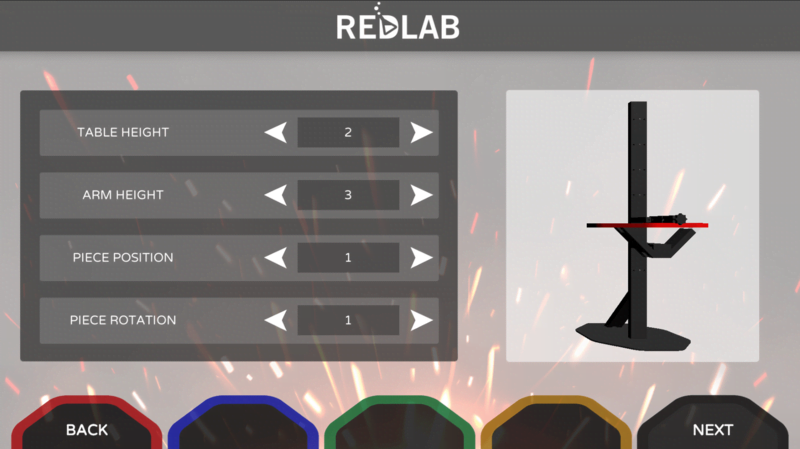 Welding Simulator Part Selection